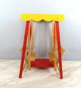 Vintage Strombecker Wooden Doll Swing