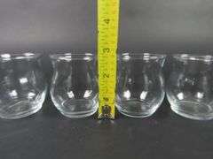 Lot of 4 Vintage Glass Votive Holders