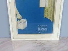 Vintage Framed Old Dutch Cleaner Advertisement