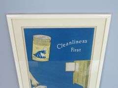 Vintage Framed Old Dutch Cleaner Advertisement