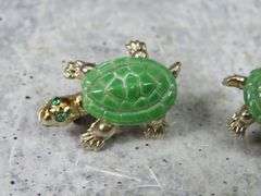 Lot of 2 Small Turtle Brooches