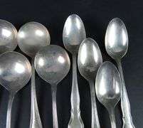 Mixed Lot of 10 Sterling Silver Spoons - 364g