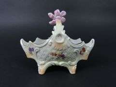 Beautiful Vintage Porcelain Basket Décor