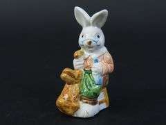 Lot of 5 Vintage Miniature Easter Bunny Figurines - Made in Taiwan