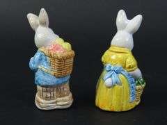 Lot of 5 Vintage Miniature Easter Bunny Figurines - Made in Taiwan