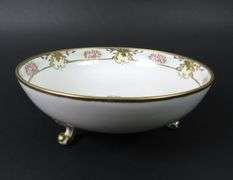 Handpainted Nippon Footed Serving Bowl