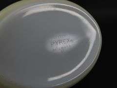 Lot of 2 Pyrex "Golden Acorn" 1 1/2 QT Serving Dish with Lid on Corning Ware Cradle