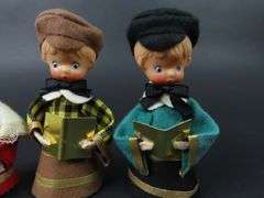 Trio of Vintage Felt Carolers - Made in Japan