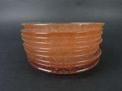 Lot of 10 "Holiday Pink" Depression Glass Saucers