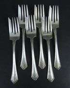 Lot of 6 "Concord" Monogrammed Sterling Silver Forks by Wallace Silver - 162g