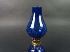 Small Cobalt Blue Oil Lamp