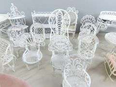 Big Lot of Metal Doll House Furniture