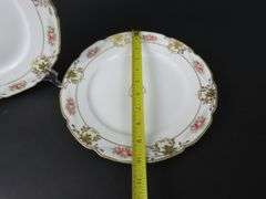 Lot of 2 Handpainted Nippon 10" Dinner Plates