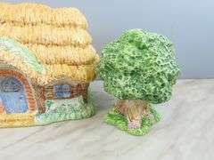 Vintage Ceramic House with Trees