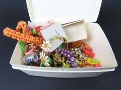 Container of Mostly Vintage Children's Jewelry & Accessories