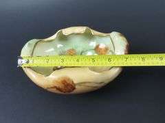 Beautiful Victorian Handpainted Footed Console / Nut Bowl