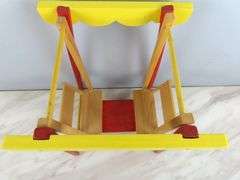 Vintage Strombecker Wooden Doll Swing
