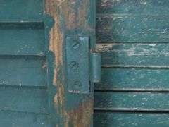 Lot of 2 Architectural Salvage  Painted Wooden  Shutters