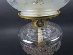 Beautiful Antique Oil Table Lamp