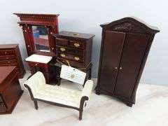 Lot of Wooden Doll House Furniture
