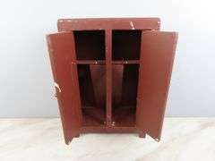 Large Vintage Wooden Doll Wardrobe - See Description