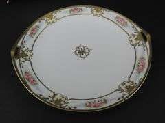 Lot of 4 Handpainted Nippon Double Handled Plates - Made in Japan