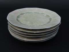 Lot of 6 Vintage Victoria Czechoslovakia Lusterware Lunch Plates