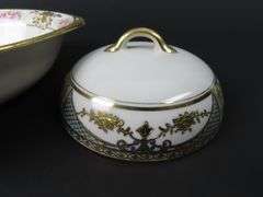 Handpainted Nippon Serving Bowl with Lid
