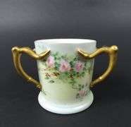 Victorian 3 Handled Loving Cup Marked AK - Made in France