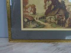 20th Century "Cottage" Framed Print by French Artist Louis Haumont