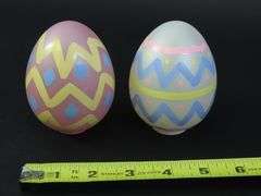 Lot of 6 Decorative Glass Easter Eggs