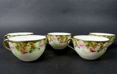 Lot of 5 Handpainted Teacups with No Saucers