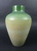 Antique Large Hand Painted Floral Bristol Glass Vase