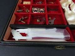 Vintage Men's Jewelry Box with Contents
