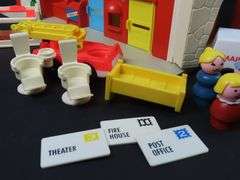 1973 Fisher Price "Family Village" Playset with Accessories