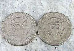 Circulated 1971 & 1989 Kennedy Half Dollars