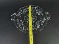 Vintage "Lacy Leaf" Double Handled Cake Plate by Fostoria