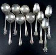 Mixed Lot of 10 Sterling Silver Spoons - 364g