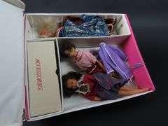 The World of Barbie Doll Case with 3 Dolls & Clothing