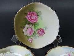 Mixed Lot of 3 Antique Floral 6" Plates