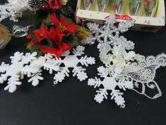 Grouping of Vintage Christmas Décor with Tree Topper & Ornaments