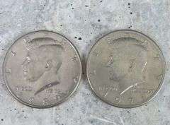 Circulated 1971 & 1989 Kennedy Half Dollars