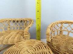 4 Pieces of Wicker Doll Furniture