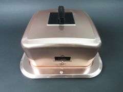 Vintage Coppertone West Bend Covered Cake Carrier