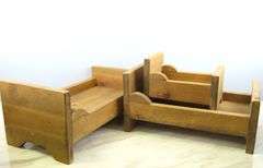 Lot of 3 Vintage Wooden Large Doll Beds