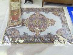Lot of Doll House Furniture with Area Rug & Runner