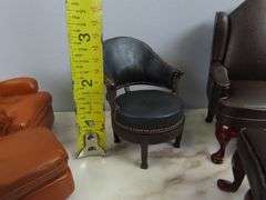 Lot of Faux Leather Doll House Furniture