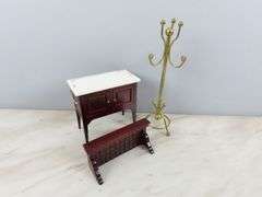 Big Lot of Doll House Furniture with Sofa & Secretary