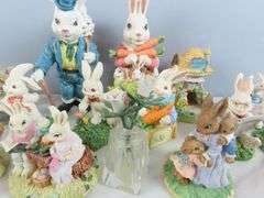 Mixed Lot of Composite Rabbit Décor