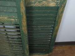 Lot of 2 Architectural Salvage  Painted Wooden  Shutters
